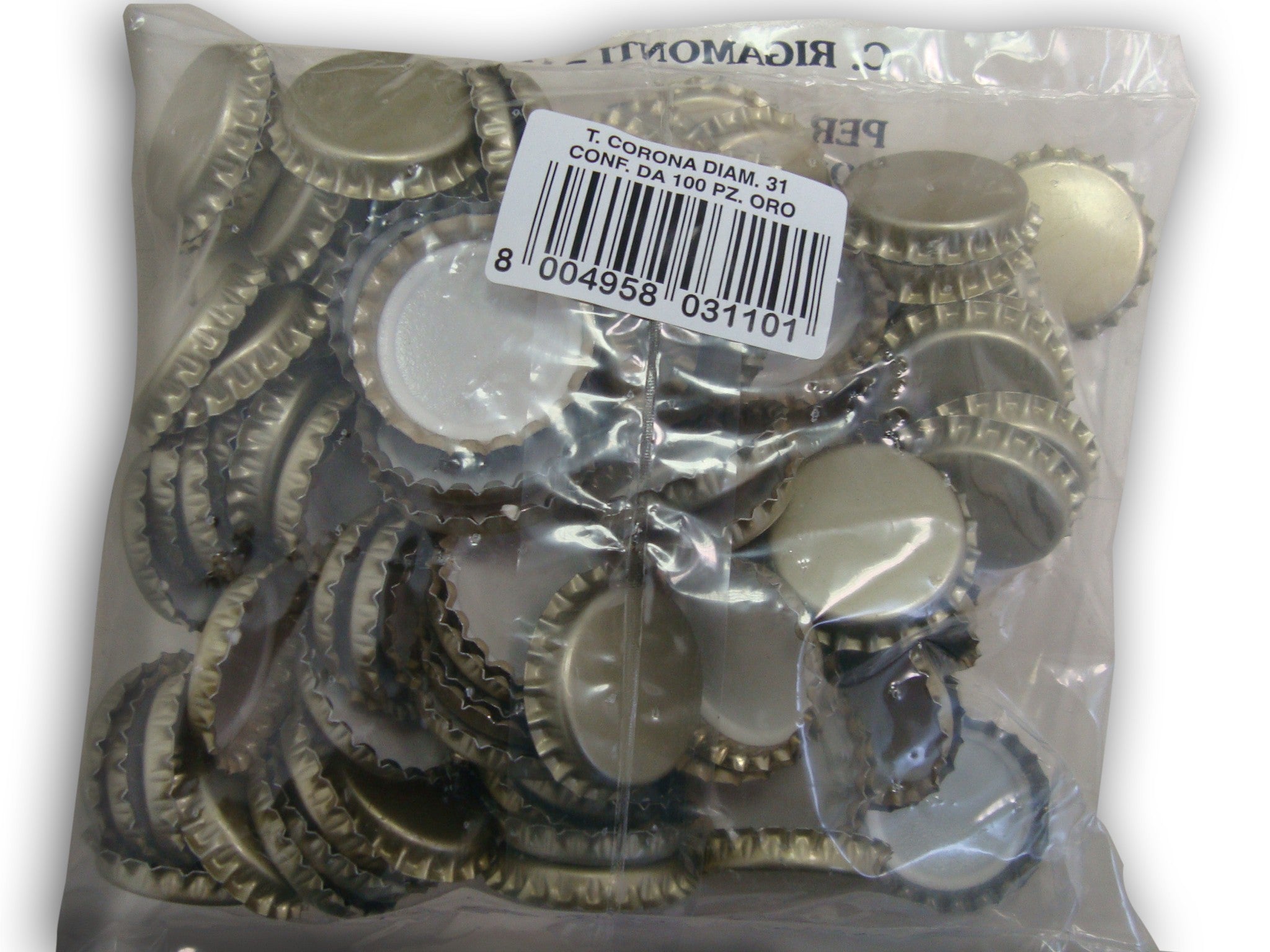 Tappi corona diam.31 conf. 100 pezzi