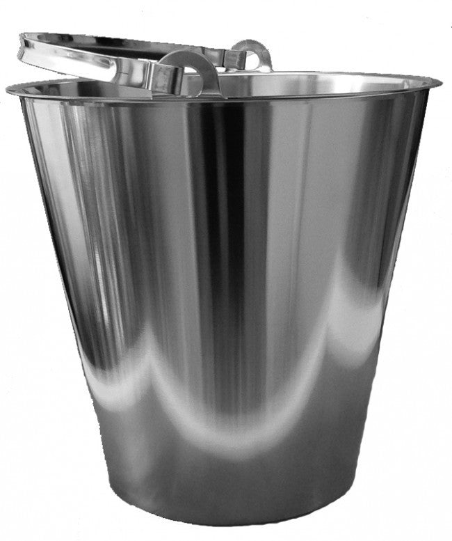OUKANING Secchio In Acciaio Inox 20 Litri Con Coperchio – Per Alimenti, Cucina E Industria, Diametro 31 Cm
