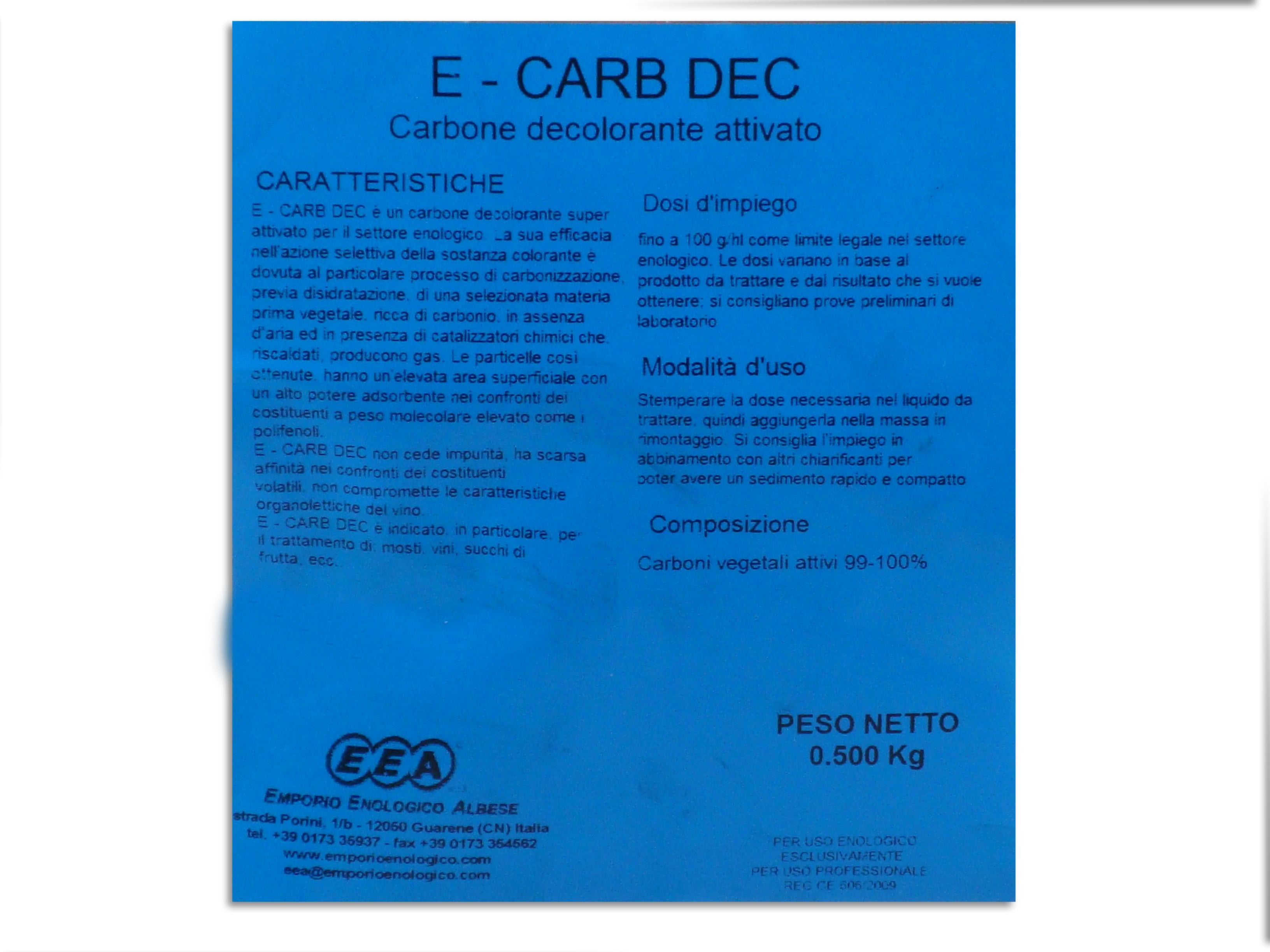 Carbone decolorante E-Carb conf. 1 kg