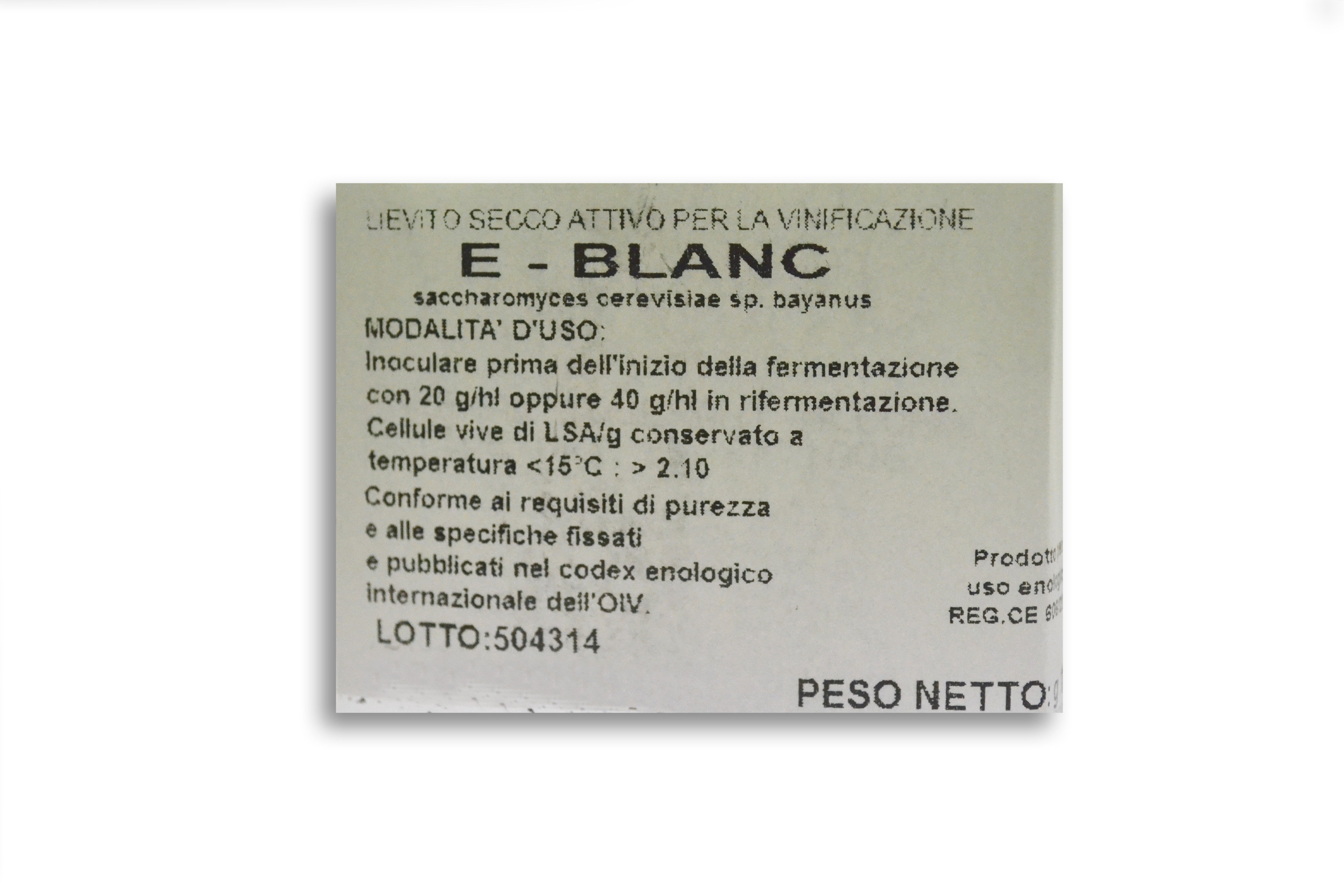 Lievito per vini bianchi E-Blanc conf.100 gr