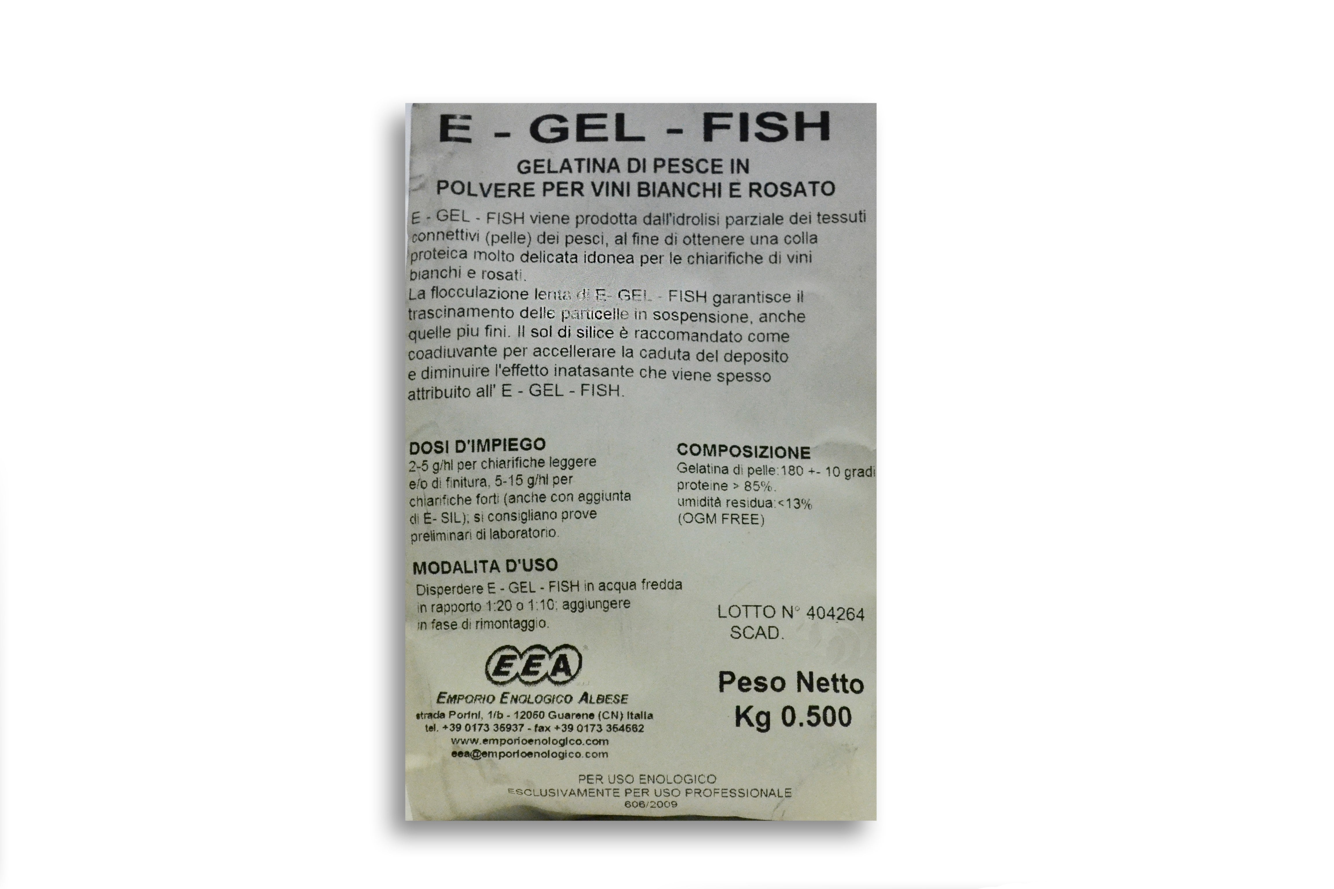 E-Gel-Fish colla di pesce in polvere conf. 0,5 kg
