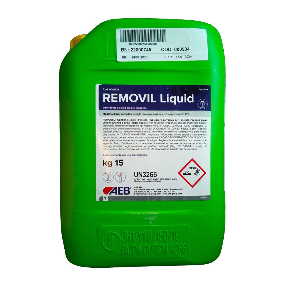 Detersivo alcalino Removil liquido conf. 15 kg