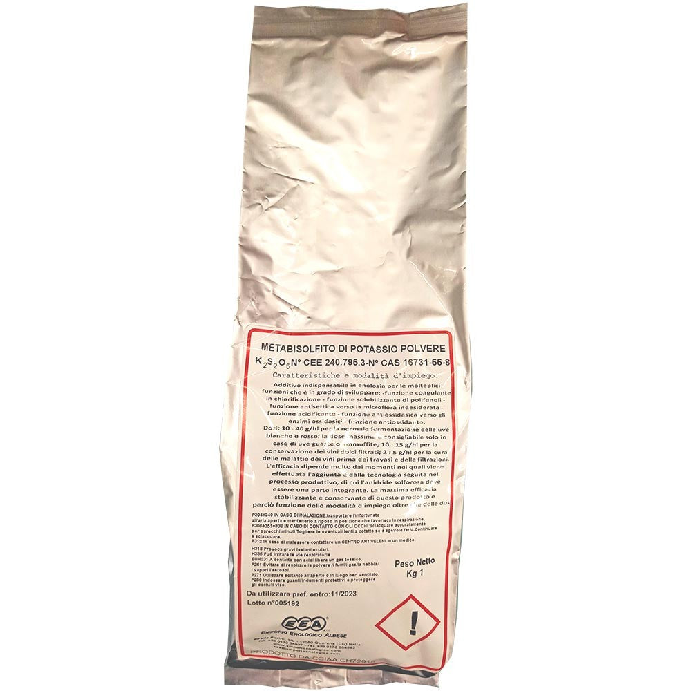 Metabisolfito di potassio gr.250 - gr.250 | Leroy Merlin Metabisolfito di potassio gr.250 - gr.250 | Leroy Merlin