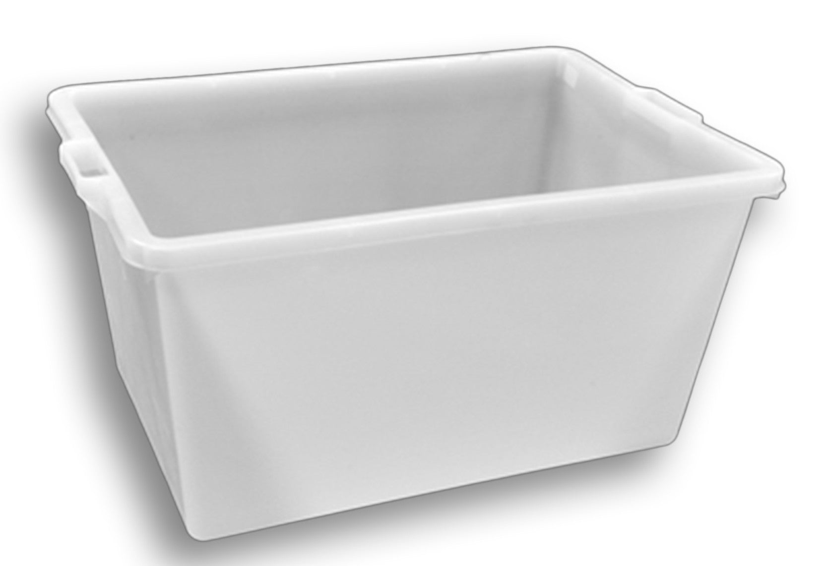 Rectangular food-plastic washtub 160L white color