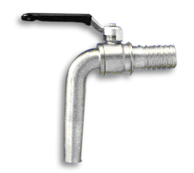Stainless steel tap with hose holding diam. 20