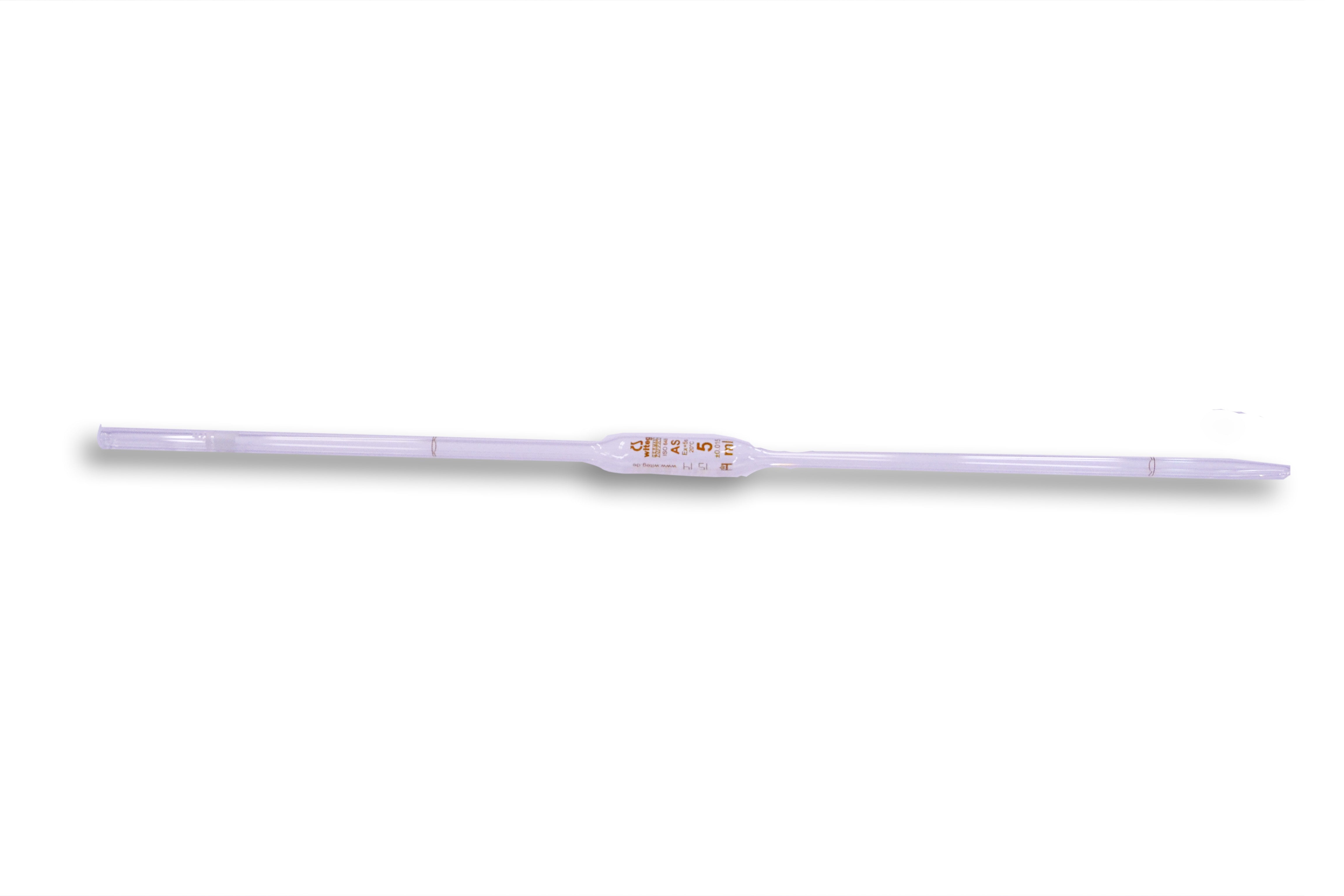 Glass pipette 5cc double notch