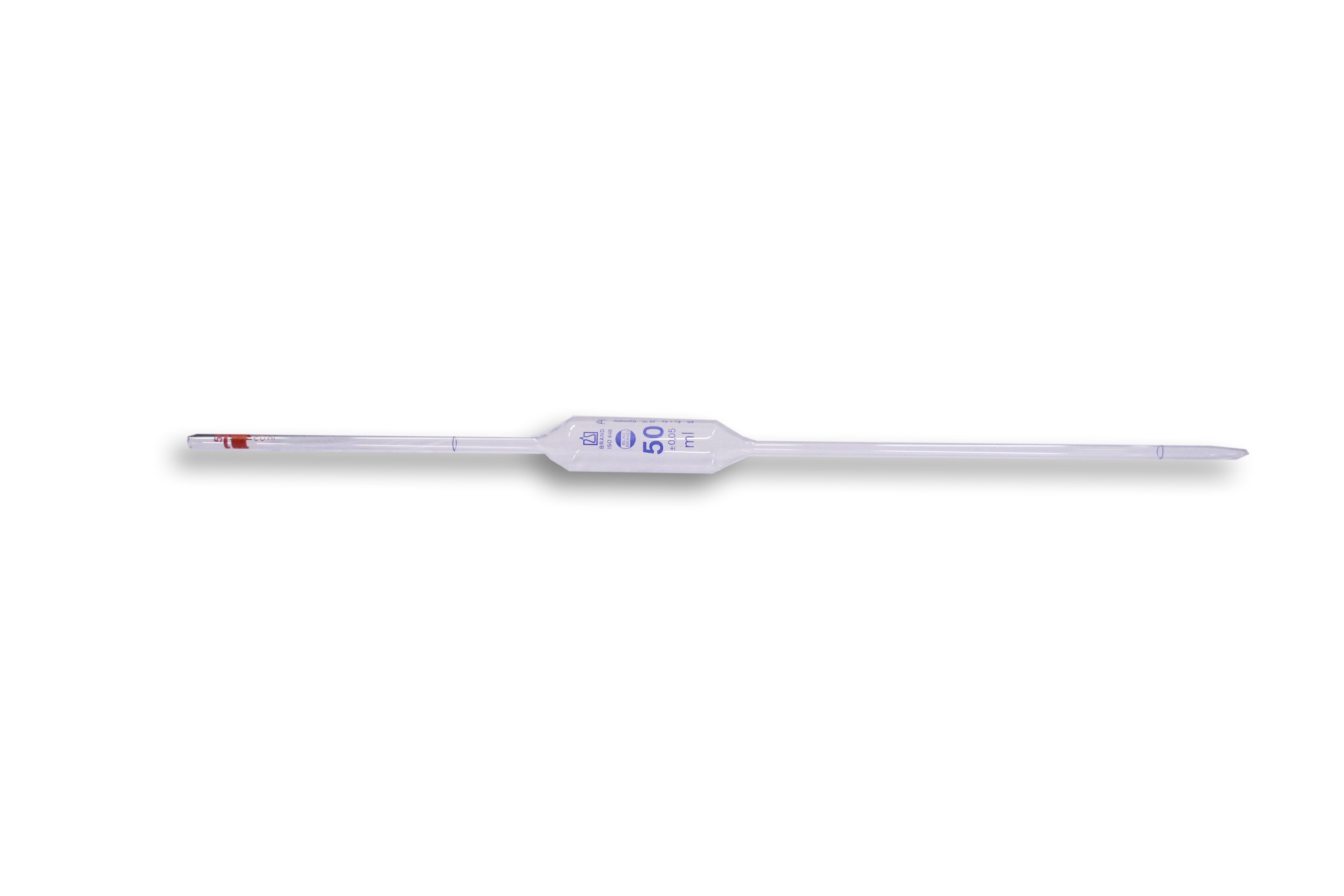 Pipetta in vetro 50 ml a 2 tacche