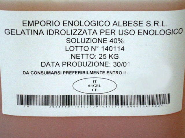 Gelatina liquida 40% conf. 25 kg