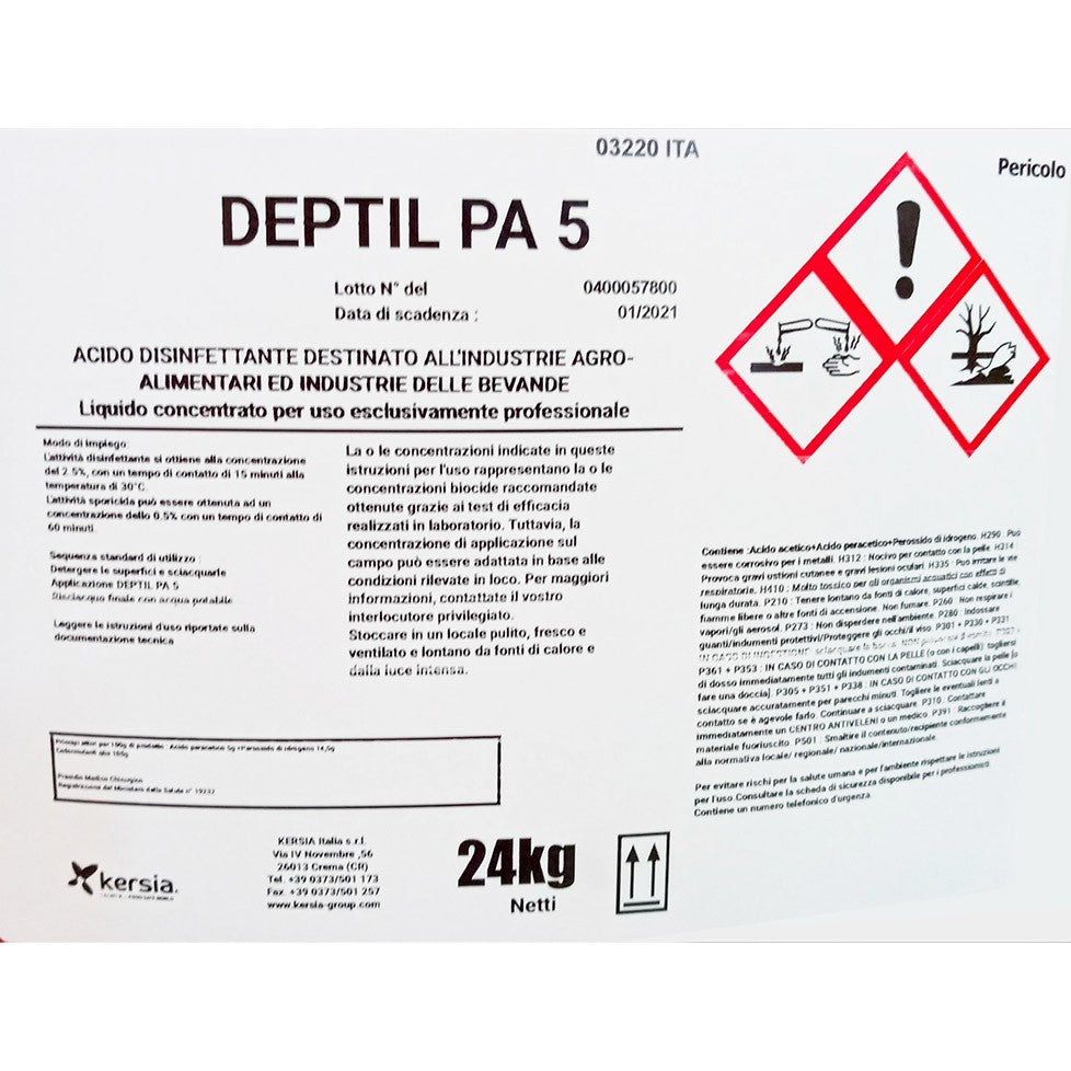 Deptil PA5 peracetic acid 24 Kg