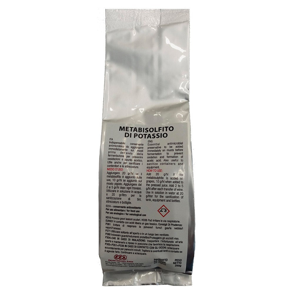Metabisolfito di Potassio 250 gr