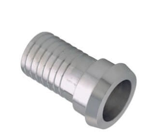 Inox half connector din 100 male for hose-connector